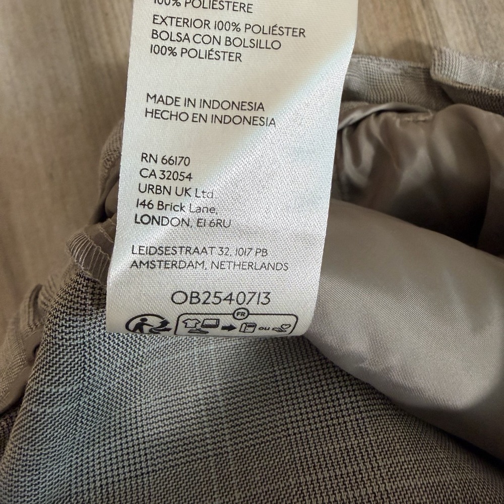NWT Avery Menswear Trousers Maeve Plaid Grey XS Classic Preppy Career Wide Leg - Picture 9 of 13